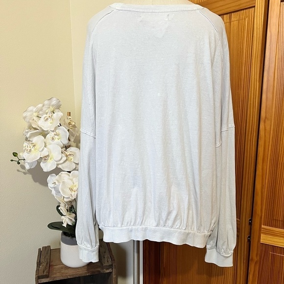 NWT Free People We The People Oversized Large Lightweight Sweatshirt Pur… - Picture 5 of 10
